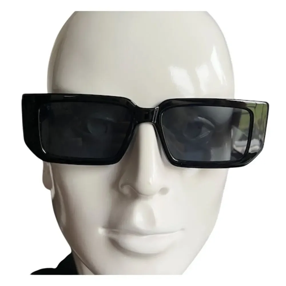 NEW Prada Rectangular Black Acetate Sunglasses (PRXX050) - Picture 3 of 6